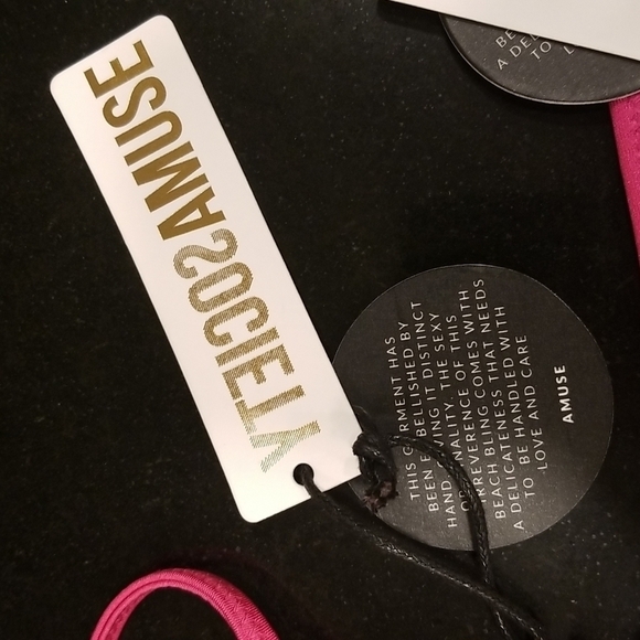 💕AMUSE SOCIETY💕 Bikini ~ Presley Stud Top + Eliza Stud Skimpy Bottom Small NWT - Picture 13 of 15